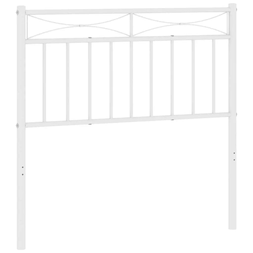 Metal Headboard White 90 cm 373768