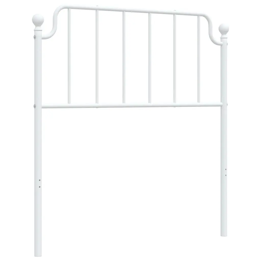 Metal Headboard White 90 cm 373964