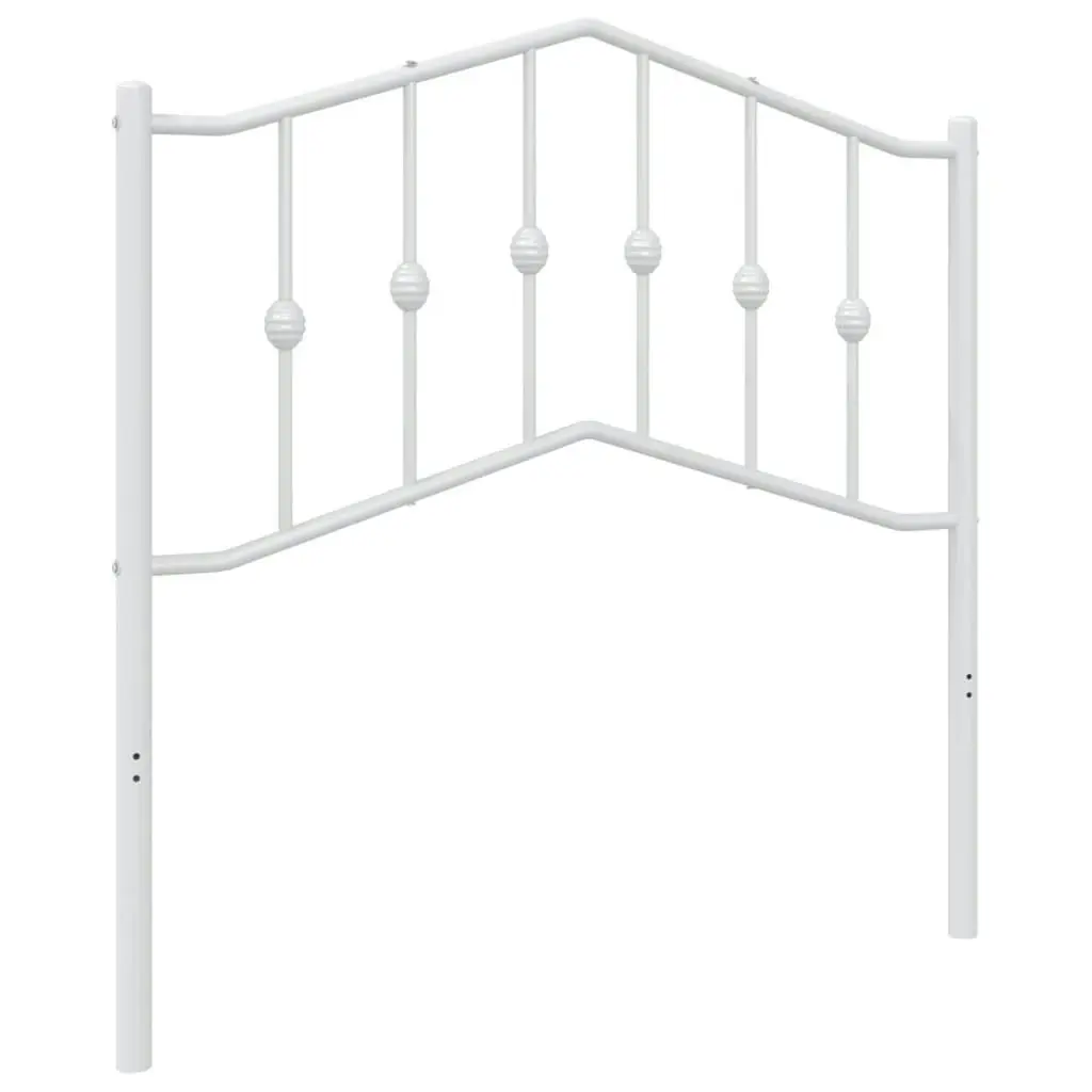 Metal Headboard White 90 cm 373866