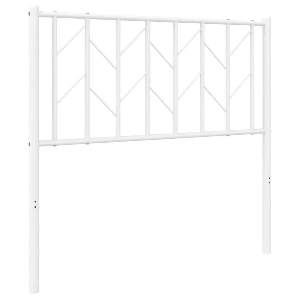 Metal Headboard White 90 cm 374514