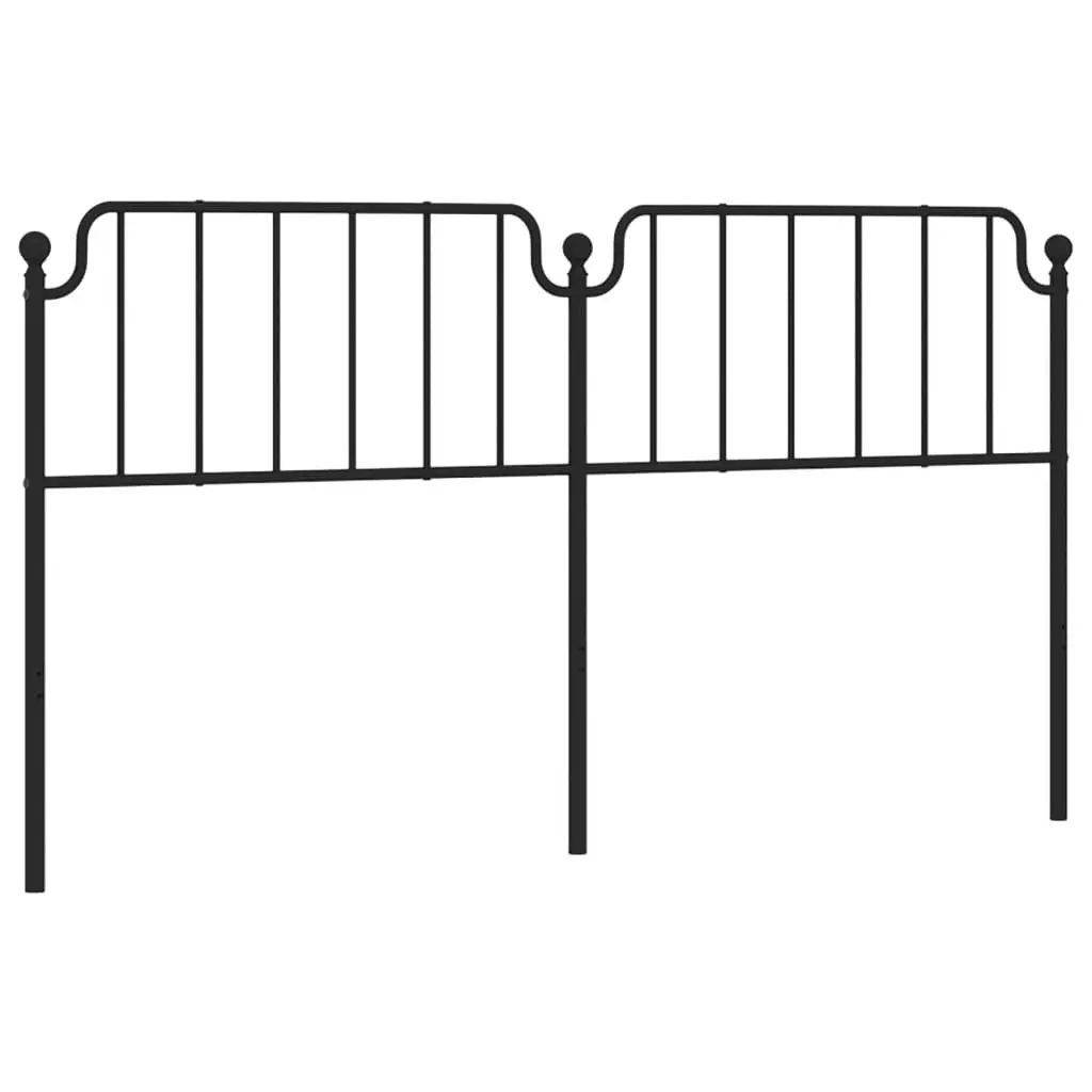 Metal Headboard Black 183 cm 373923