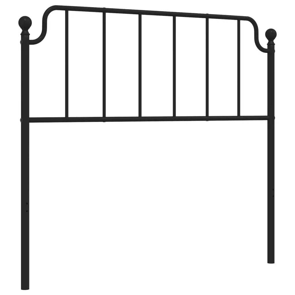 Metal Headboard Black 107 cm 373917