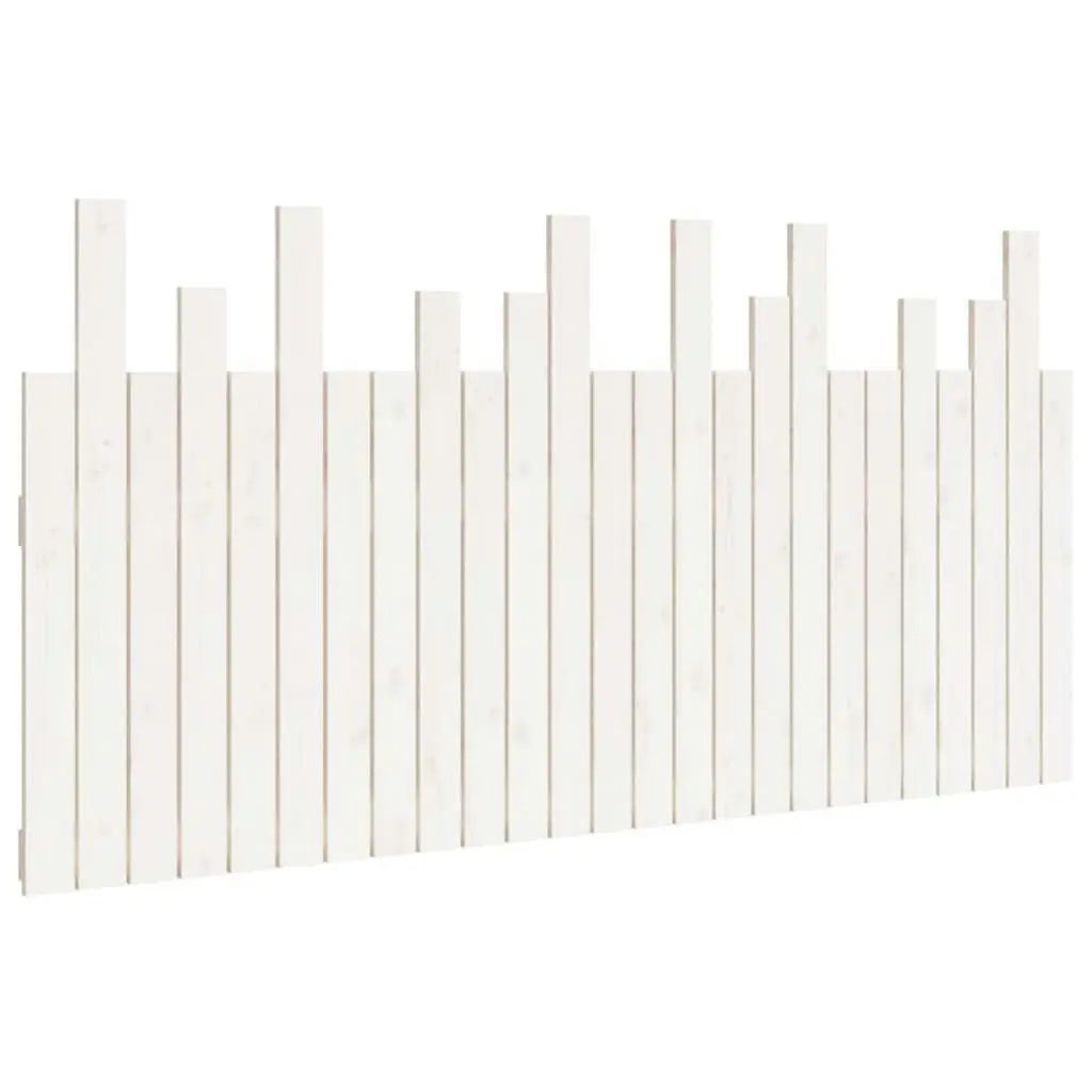 Wall Headboard White 159.5x3x80 cm Solid Wood Pine 824799