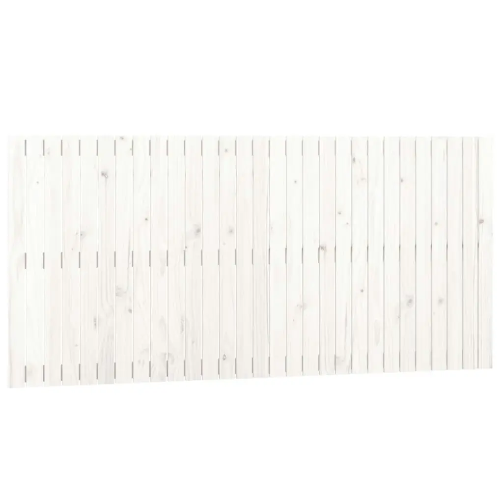 Wall Headboard White 185x3x90 cm Solid Wood Pine 824914