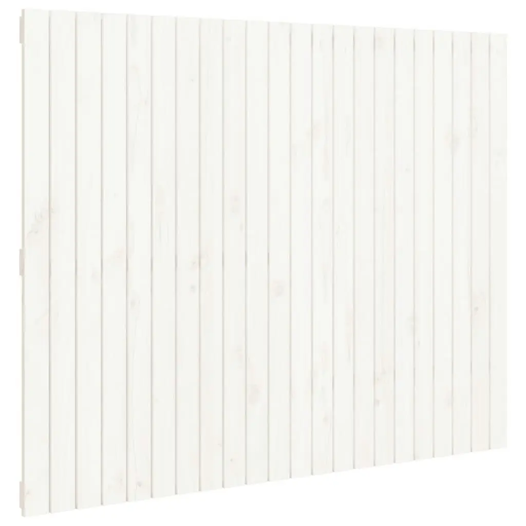 Wall Headboard White 140x3x110 cm Solid Wood Pine 824969