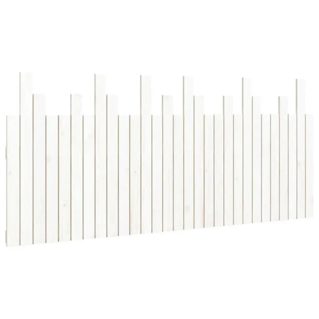 Wall Headboard White 185x3x80 cm Solid Wood Pine 824814