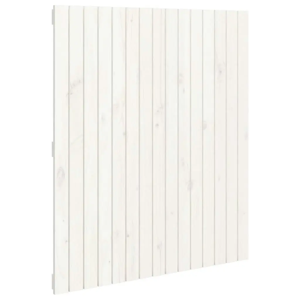 Wall Headboard White 95.5x3x110 cm Solid Wood Pine 824934