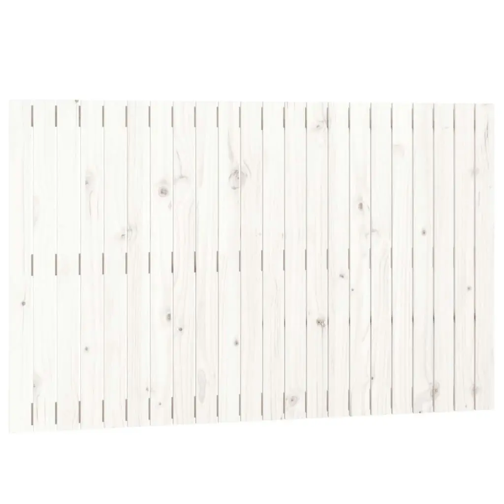 Wall Headboard White 140 cm Solid Wood Pine 824919