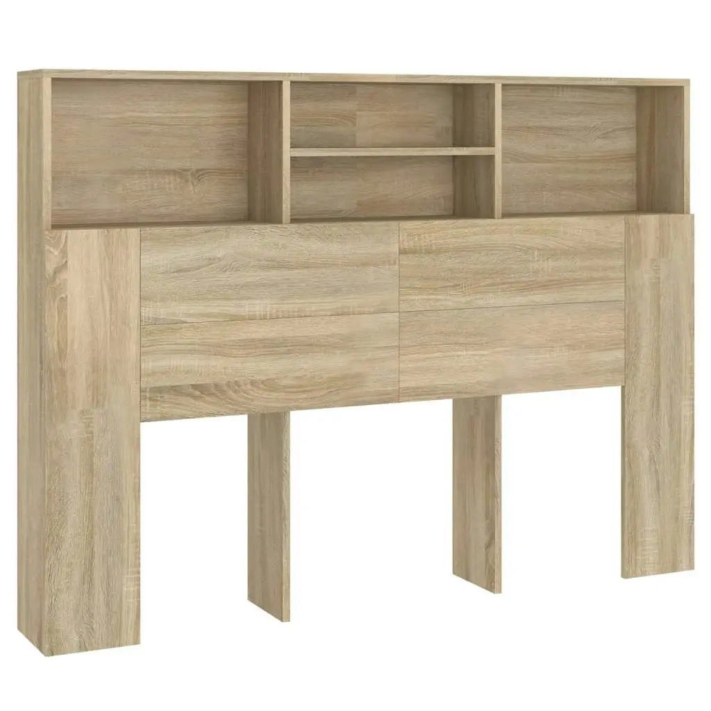 Headboard Cabinet Sonoma Oak 140x19x103.5 cm 811865