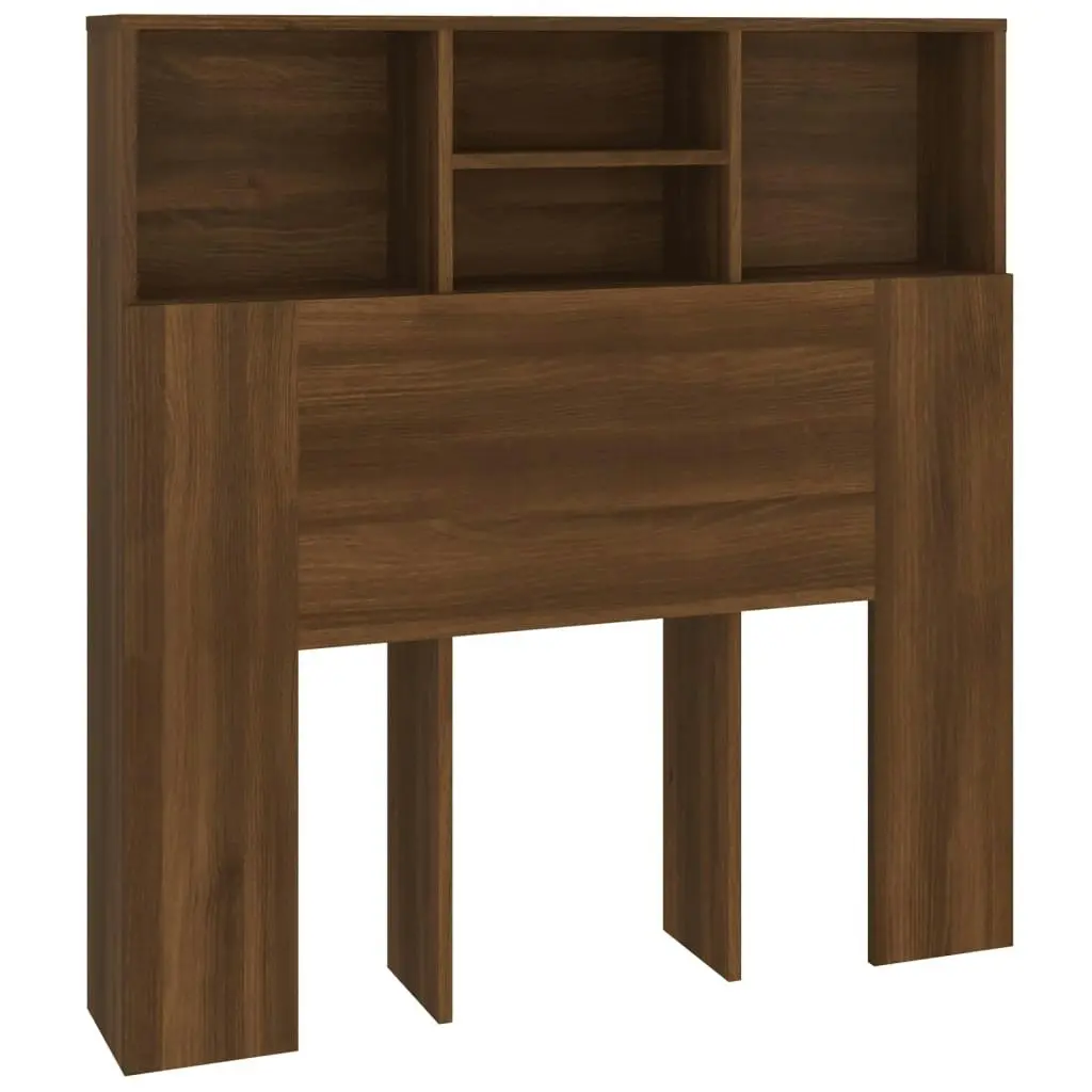 Headboard Cabinet Brown Oak 100x19x103.5 cm 817245