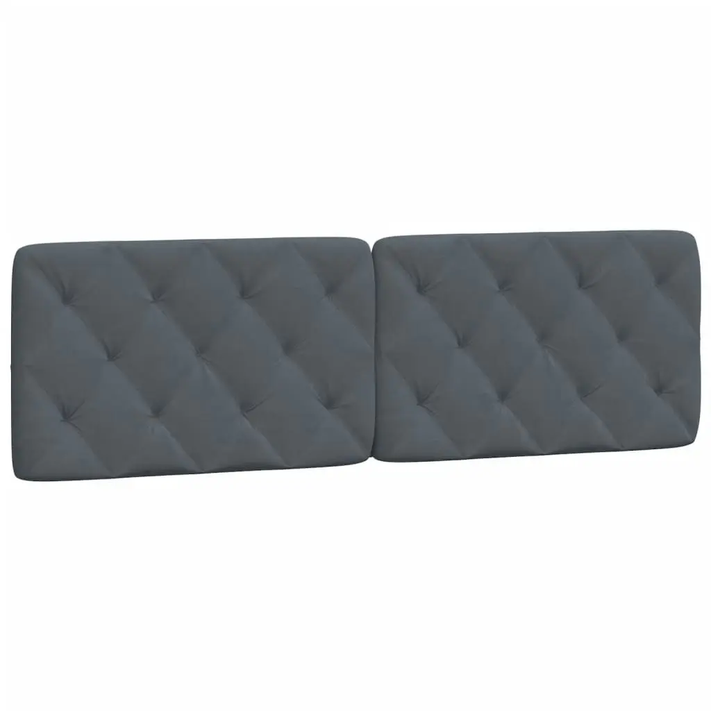 Headboard Cushion Dark Grey 152 cm Velvet 374754