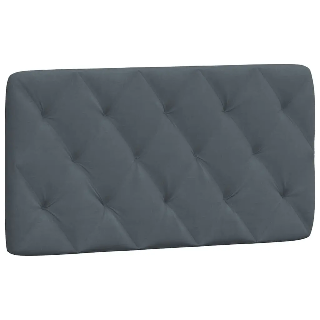 Headboard Cushion Dark Grey 107 cm Velvet 374758