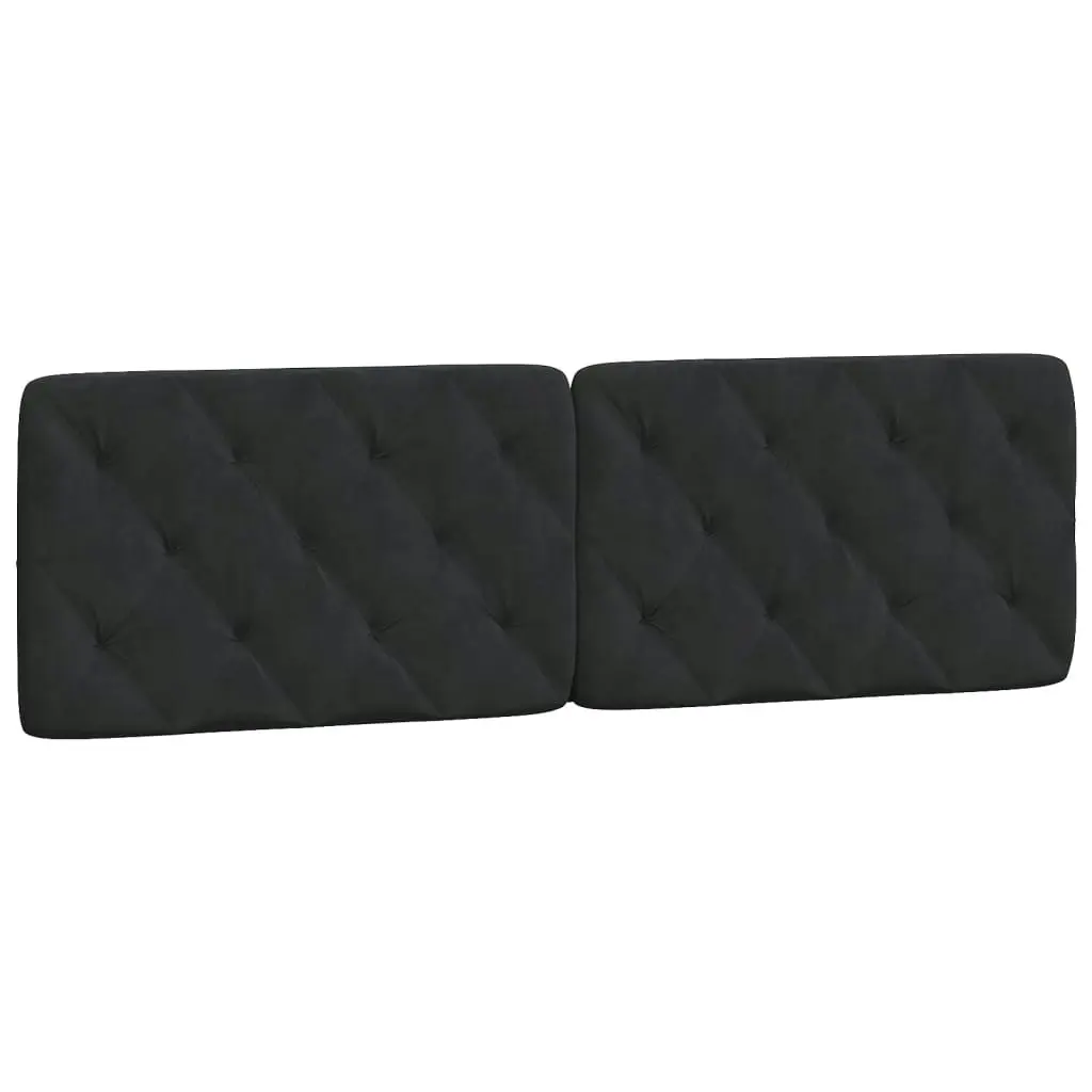 Headboard Cushion Black 152 cm Velvet 374755