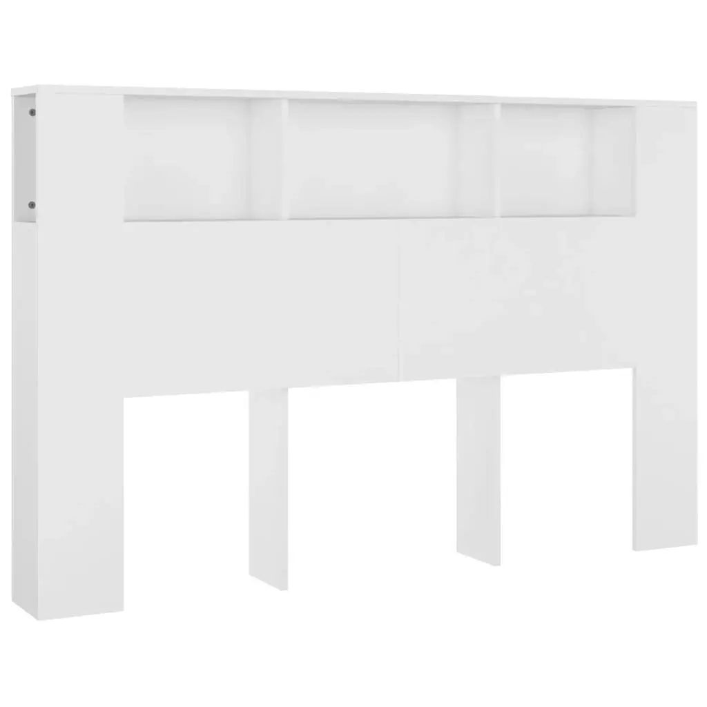 Headboard Cabinet White 160x18.5x104.5 cm 811934