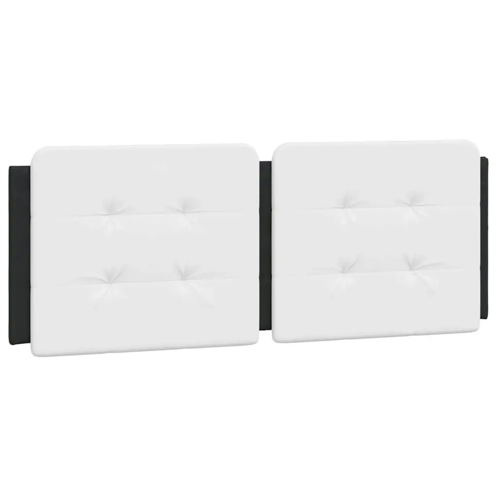 Headboard Cushion White and Black 137 cm Faux Leather 374858