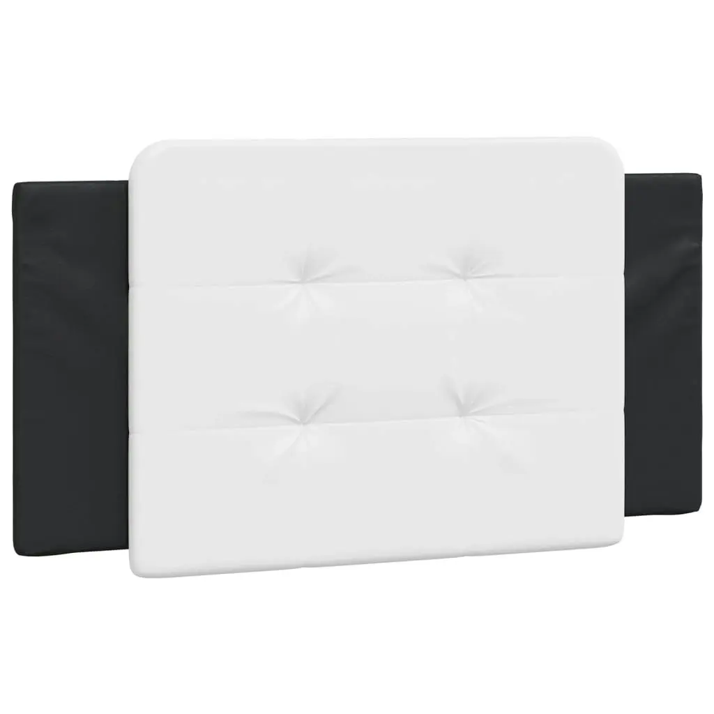 Headboard Cushion White and Black 107 cm Faux Leather 374897