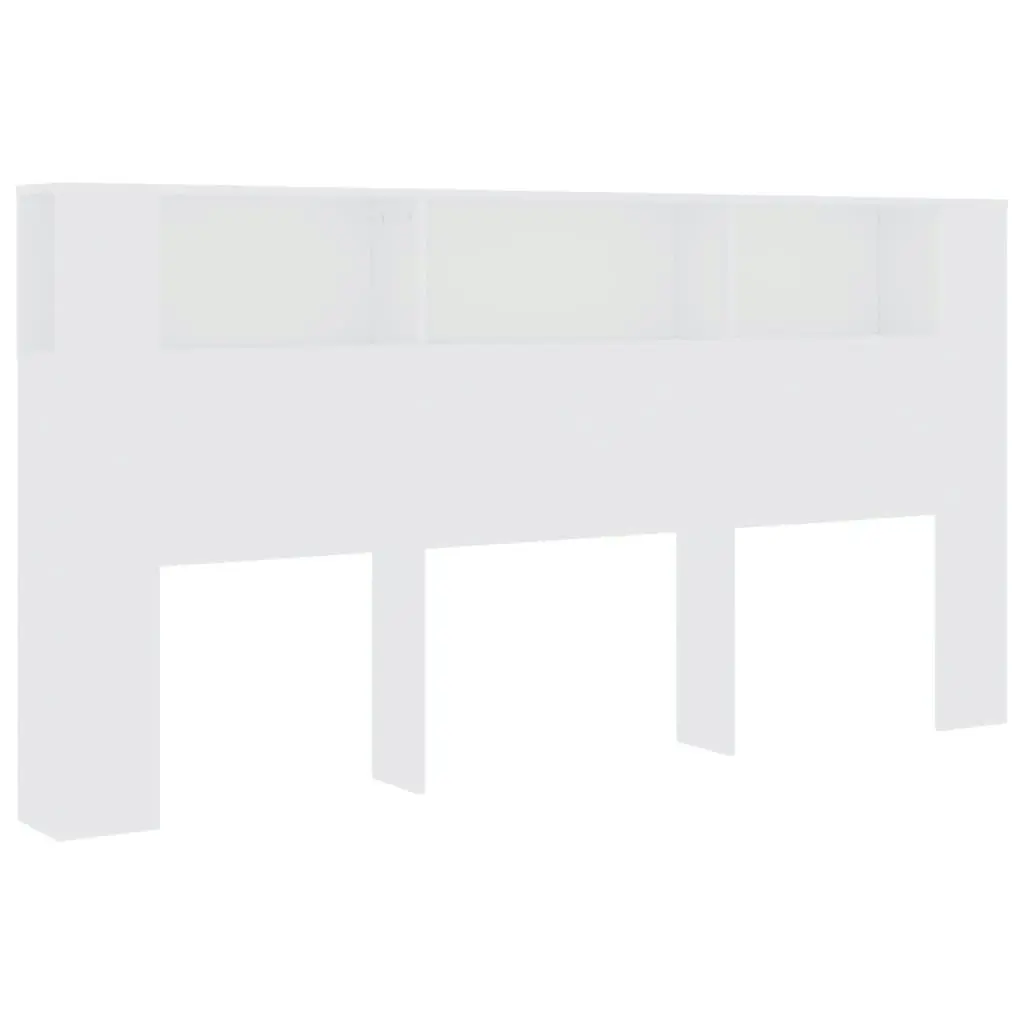 Headboard Cabinet White 200x18.5x104.5 cm 811952