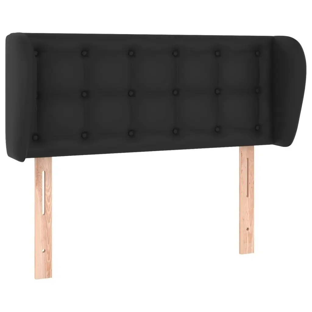 Headboard with Ears Black 103x23x78/88 cm Faux Leather 3117228