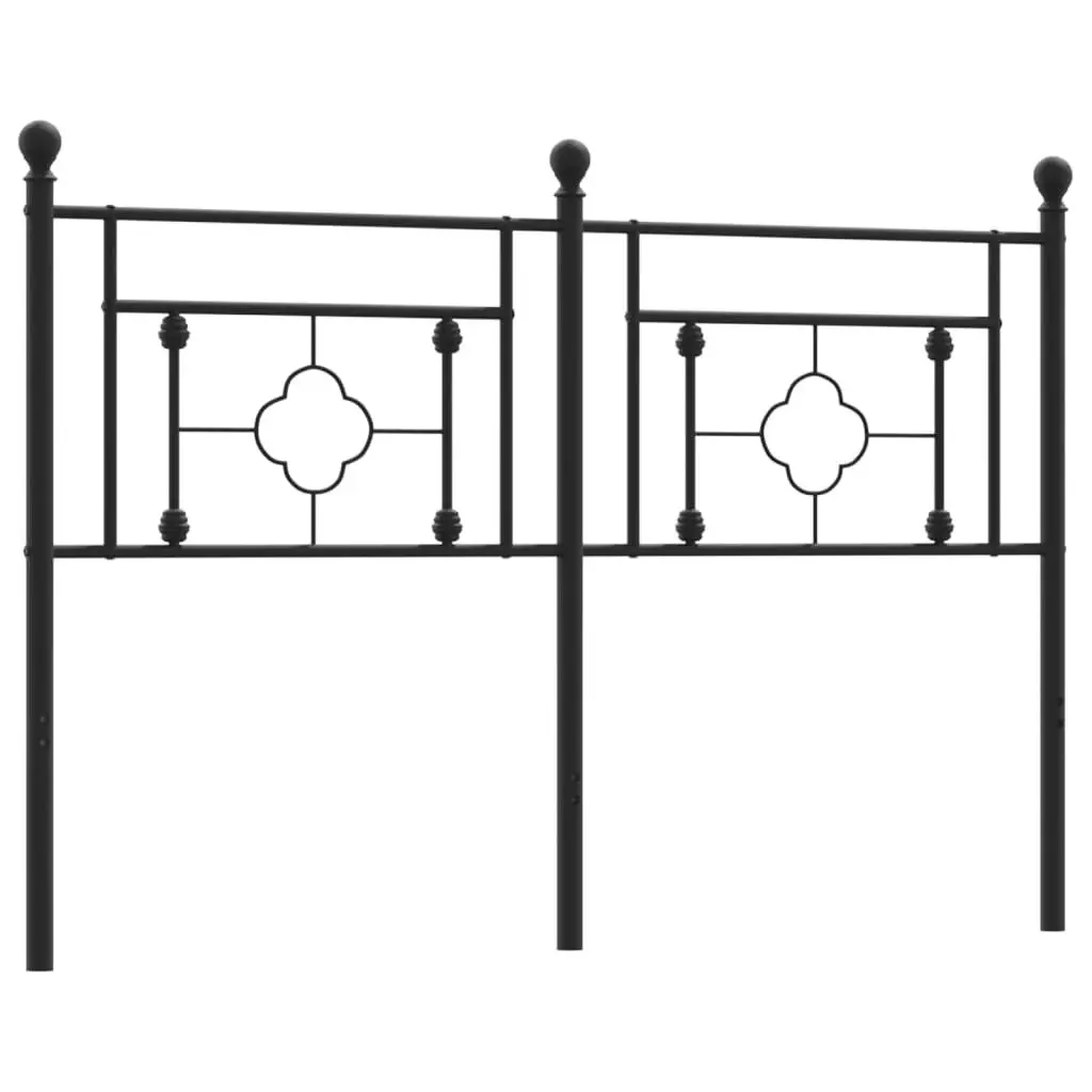 Metal Headboard Black 137 cm Double 374371