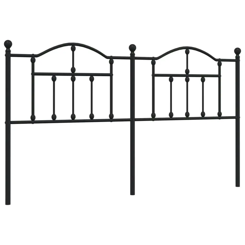 Metal Headboard Black 183 cm 353475