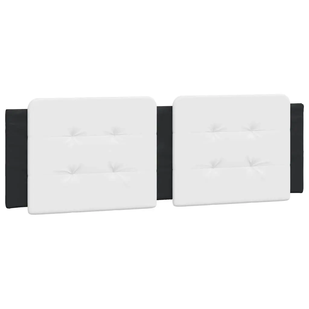 Headboard Cushion White and Black 152 cm Faux Leather 374892