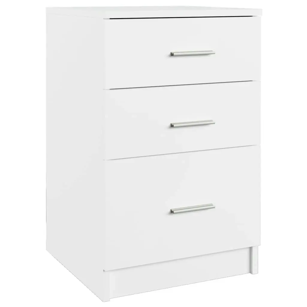 Bed Cabinet White 40x40x63 cm Engineered Wood 808639