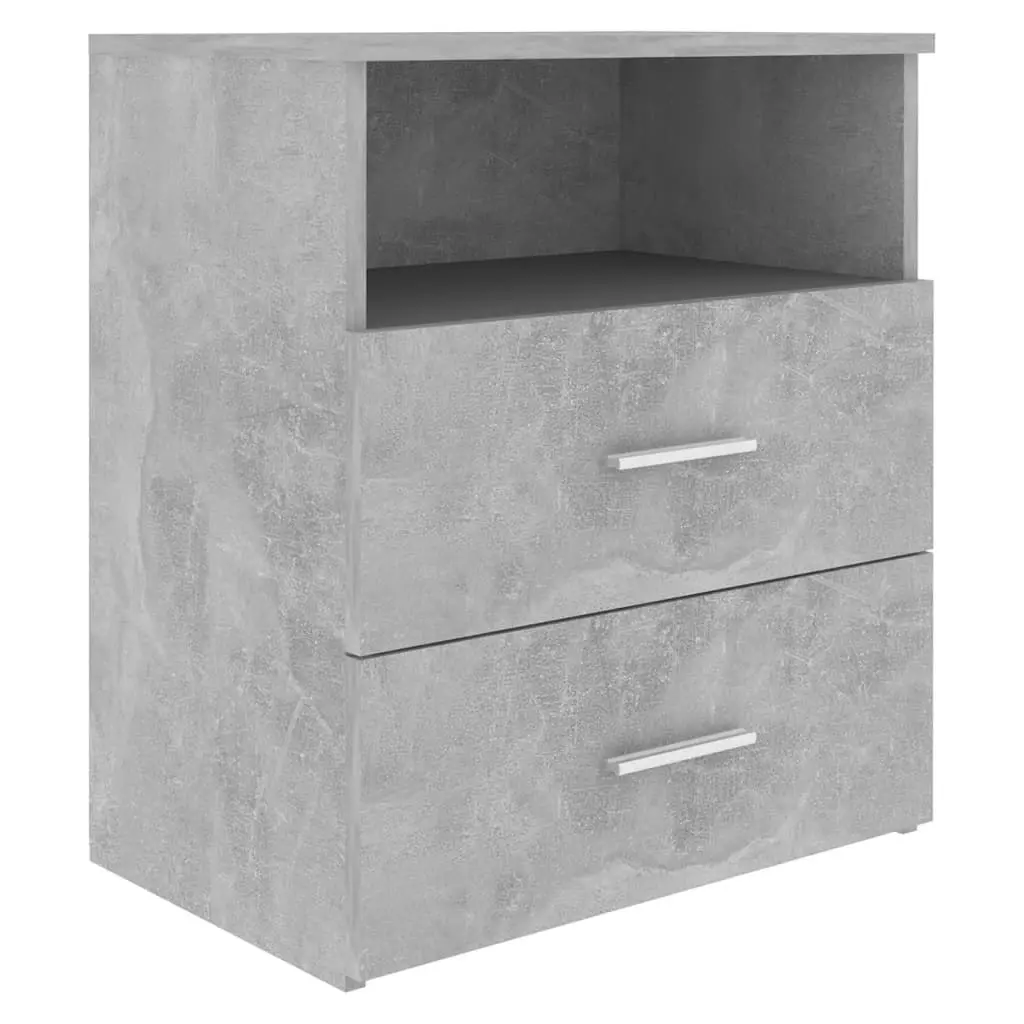 Bed Cabinet Concrete Grey 50x32x60 cm 803280