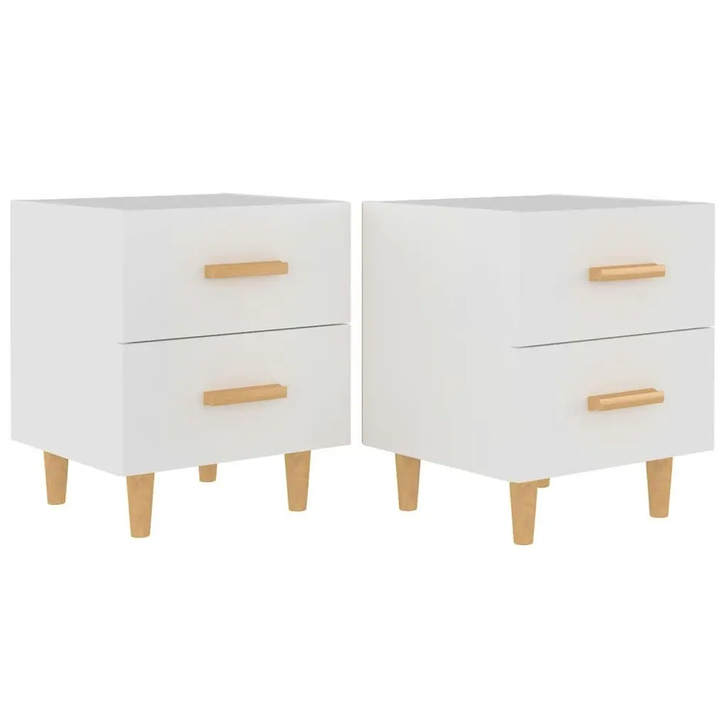 Bed Cabinets 2 pcs White 40x35x47.5 cm 811971