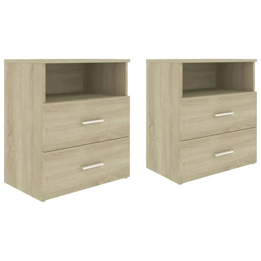 Bed Cabinets 2 pcs Sonoma Oak 50x32x60 cm 803279