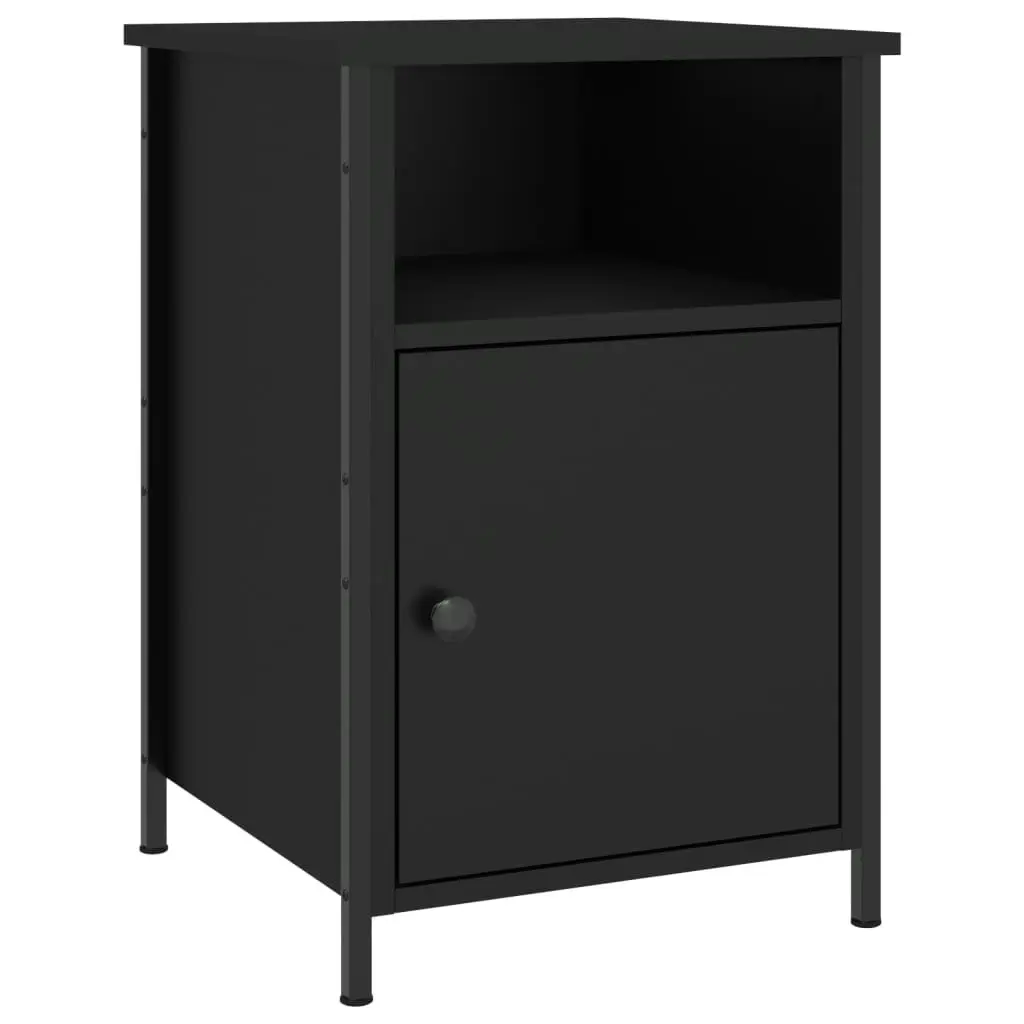 Bedside Cabinet Black 40x42x60 cm Engineered Wood 825913