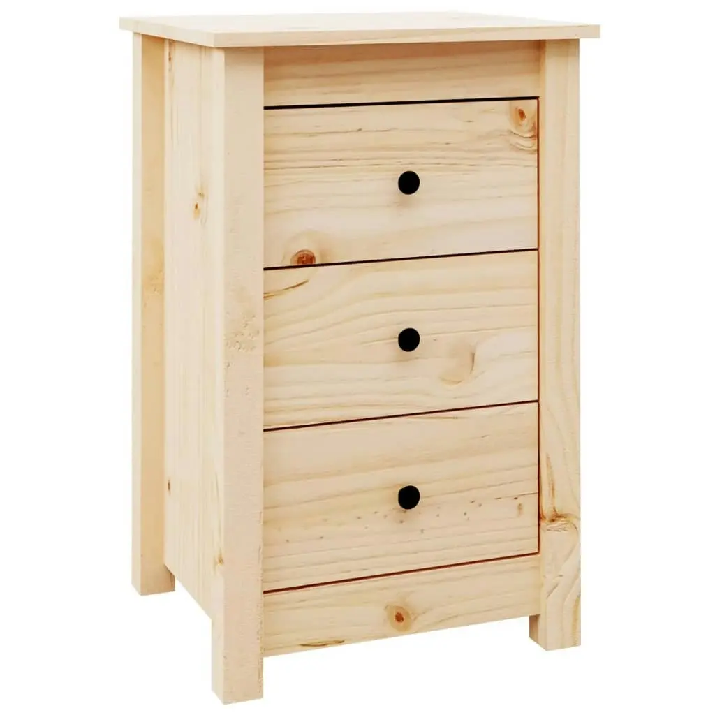 Bedside Cabinet 40x35x61.5 cm Solid Wood Pine 813699