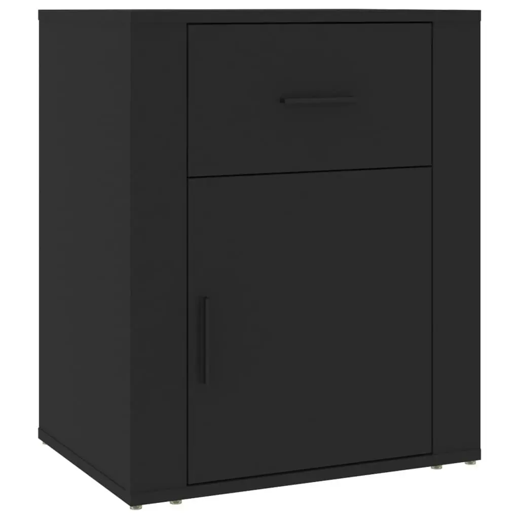 Bedside Cabinet Black 50x36x60 cm Engineered Wood 816721