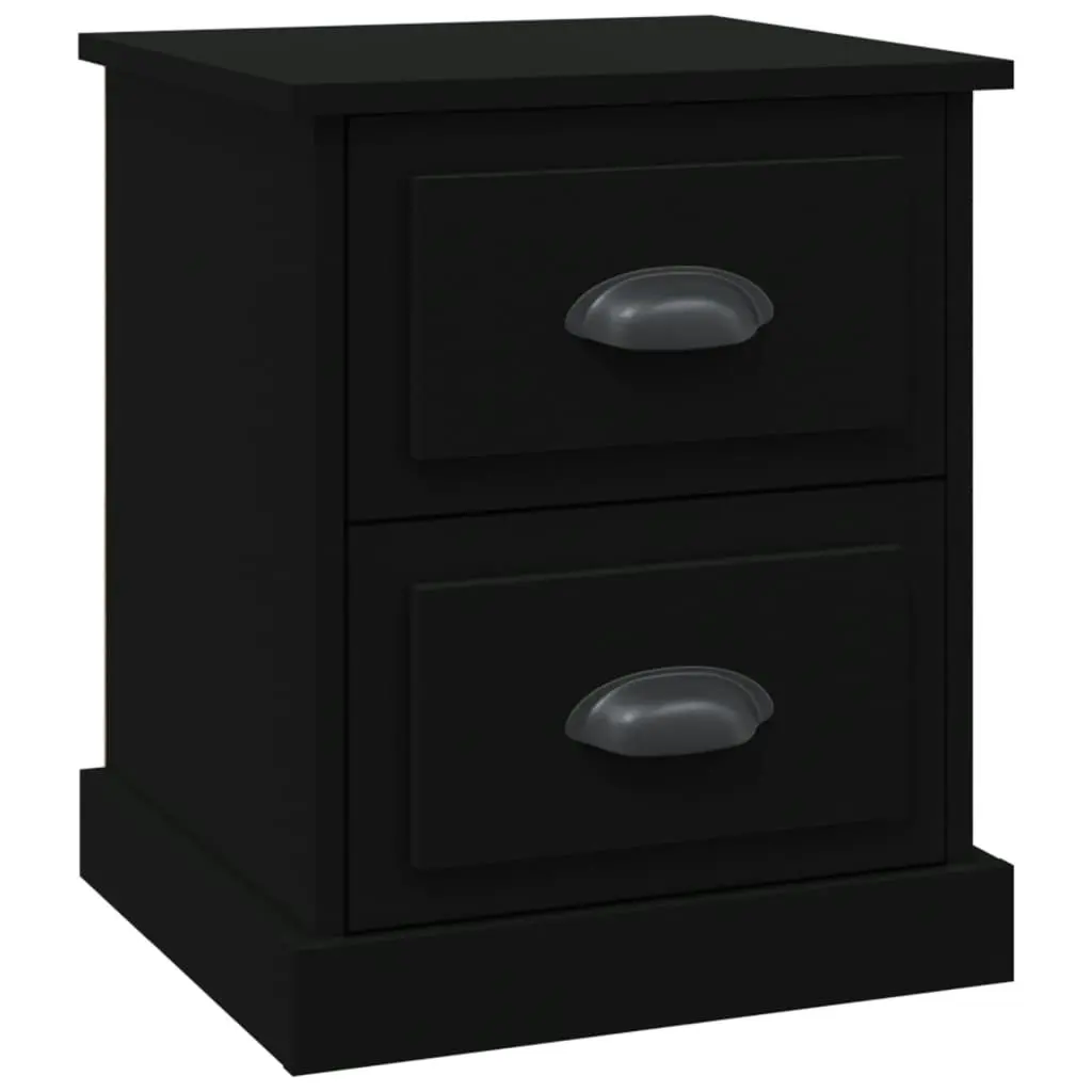 Bedside Cabinet Black 39x39x47.5 cm Engineered Wood 816146