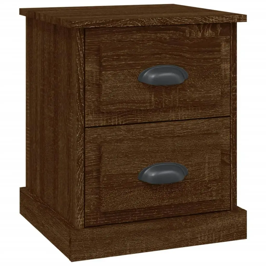 Bedside Cabinet Brown Oak 39x39x47.5 cm Engineered Wood 816158