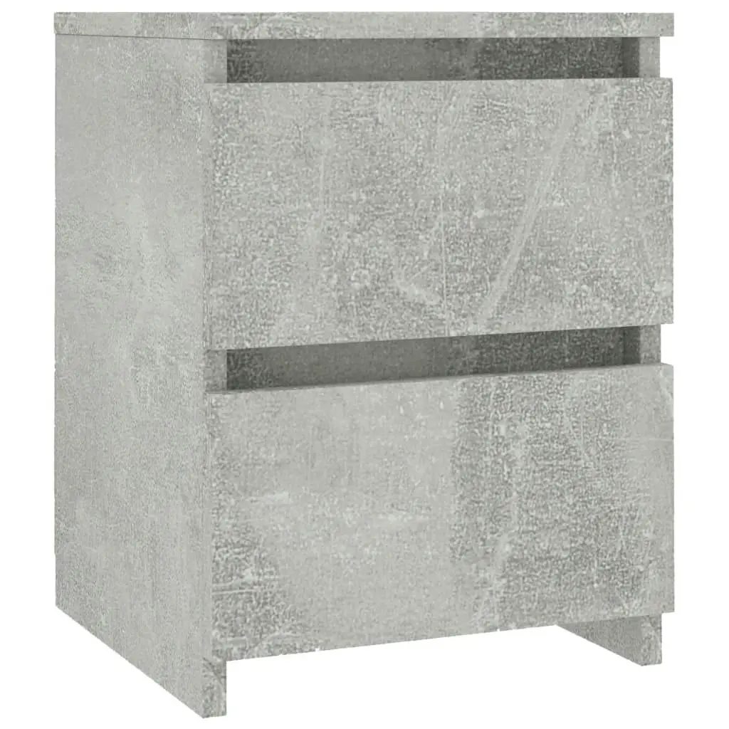 Bedside Cabinet Concrete Grey 30x30x40 cm Engineered Wood 800521