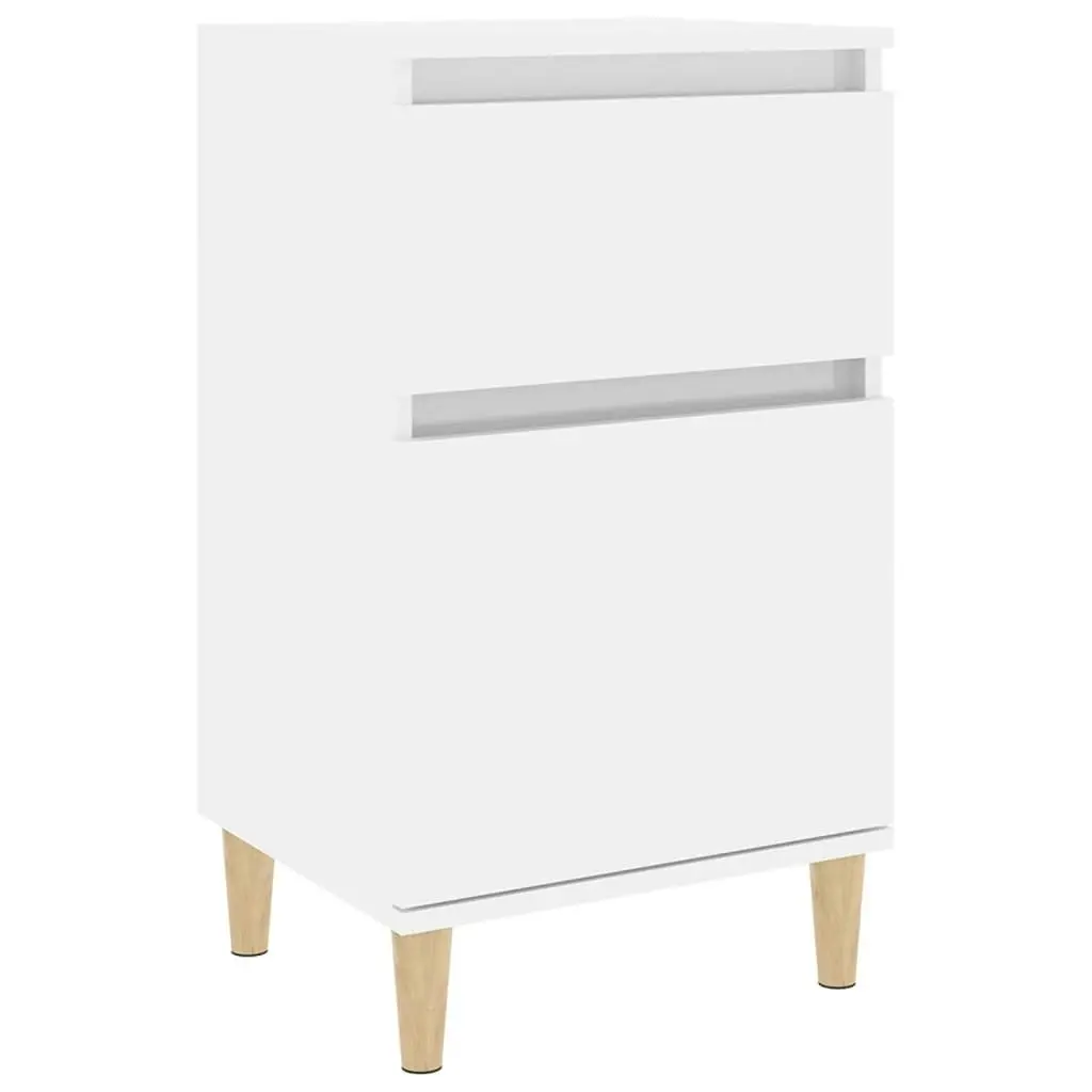 Bedside Cabinet High Gloss White 40x35x70 cm 819696