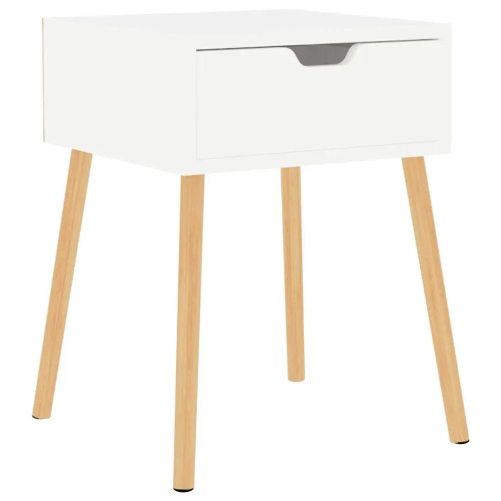 Bedside Cabinet High Gloss White 40x40x56 cm Engineered Wood 326807