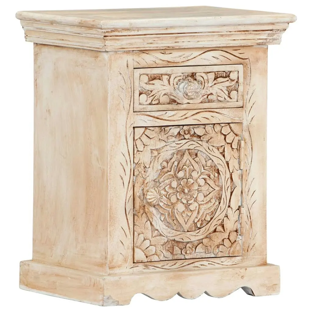 Bedside Cabinet 40x30x50 cm Solid Mango Wood 249876