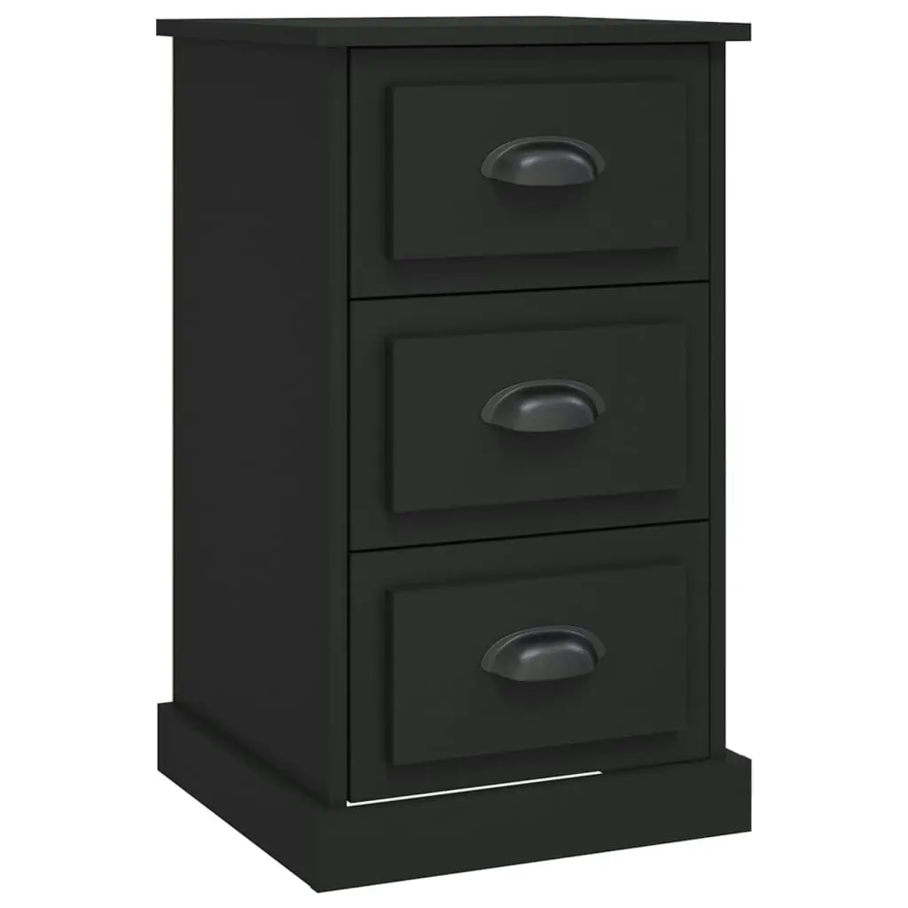 Bedside Cabinet Black 39x39x67 cm Engineered Wood 816161