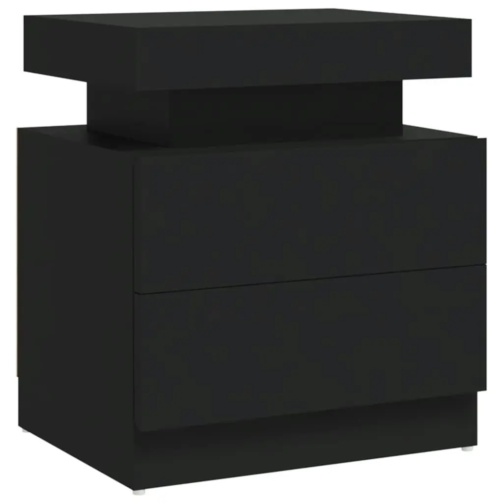 Bedside Cabinet Black 45x35x52 cm Engineered Wood 326850