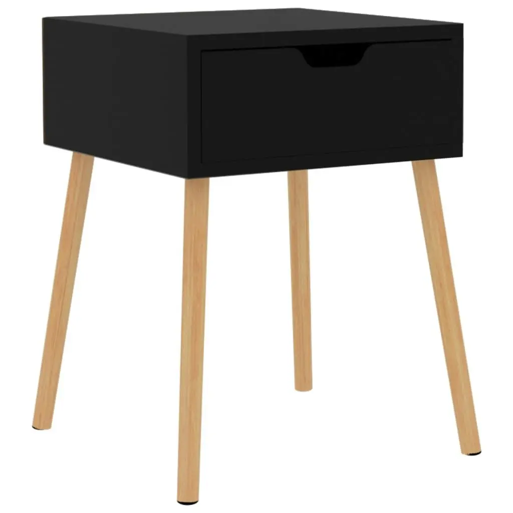 Bedside Cabinet Black 40x40x56 cm Engineered Wood 326797