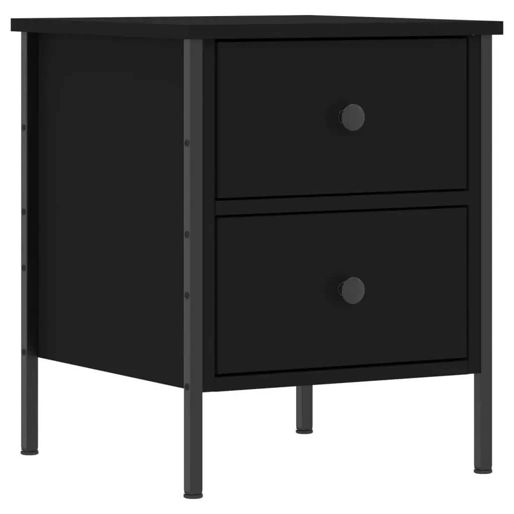 Bedside Cabinet Black 40x42x50 cm Engineered Wood 825983