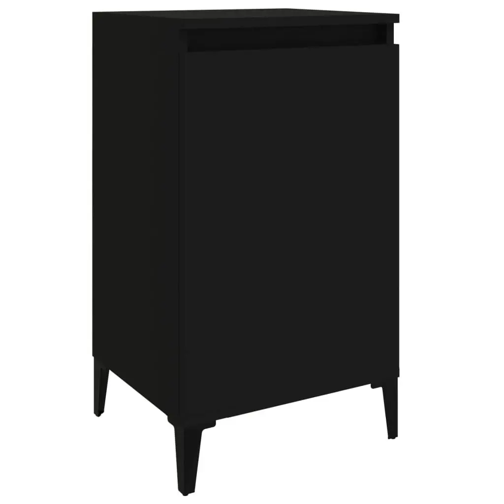 Bedside Cabinet Black 40x35x70 cm Engineered Wood 819646