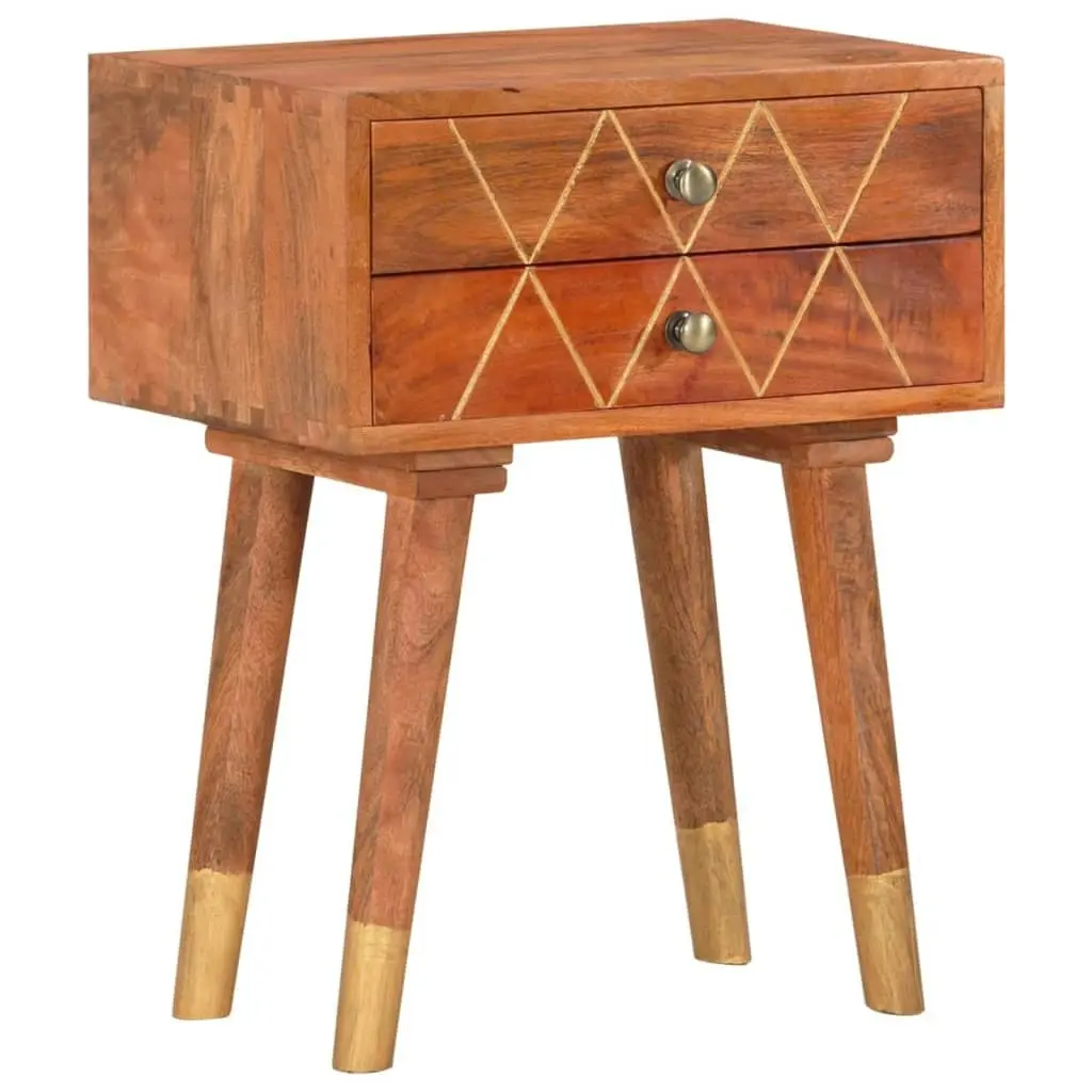 Bedside Cabinet 43x30x58 cm Solid Mango Wood 285853