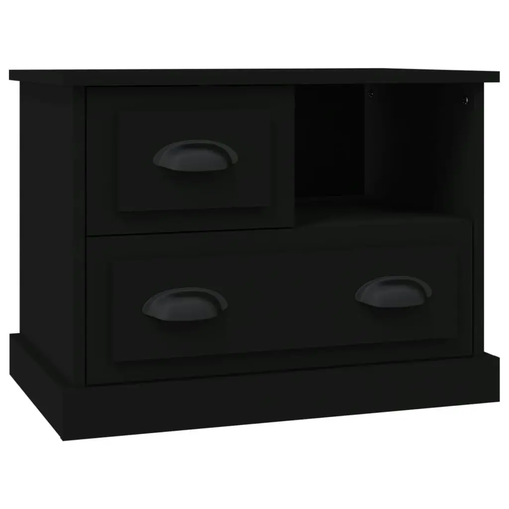 Bedside Cabinet Black 60x39x45 cm 816361