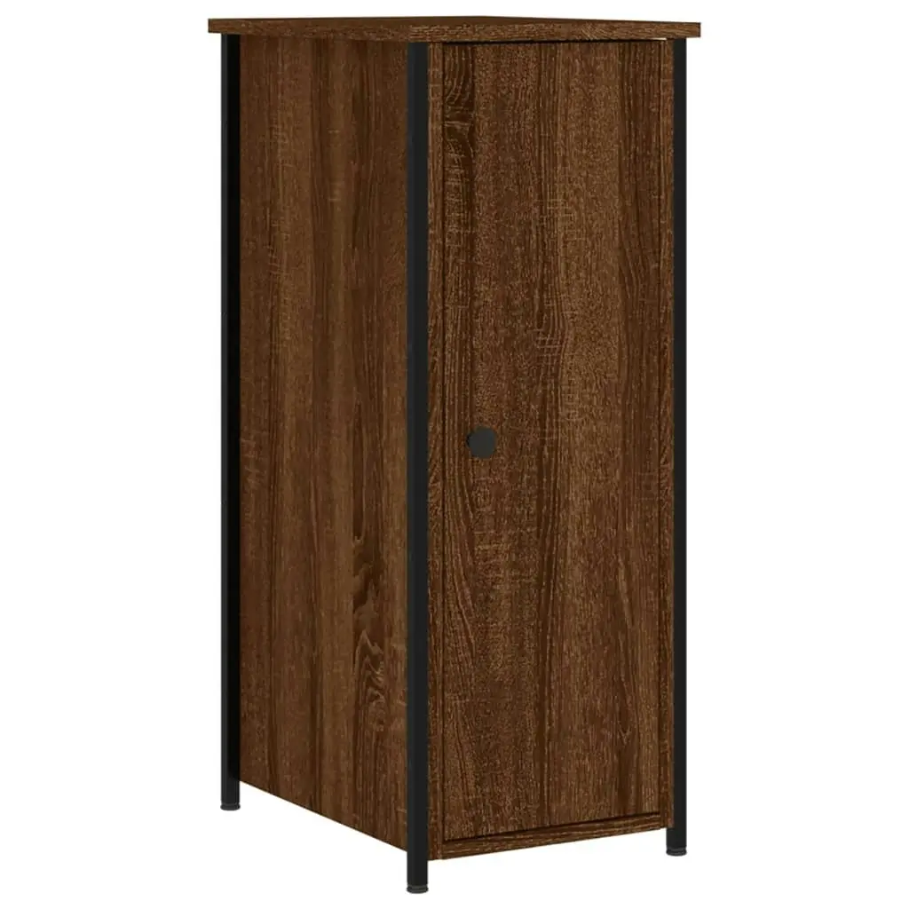 Bedside Cabinet Brown Oak 32x42x80 cm Engineered Wood 825971