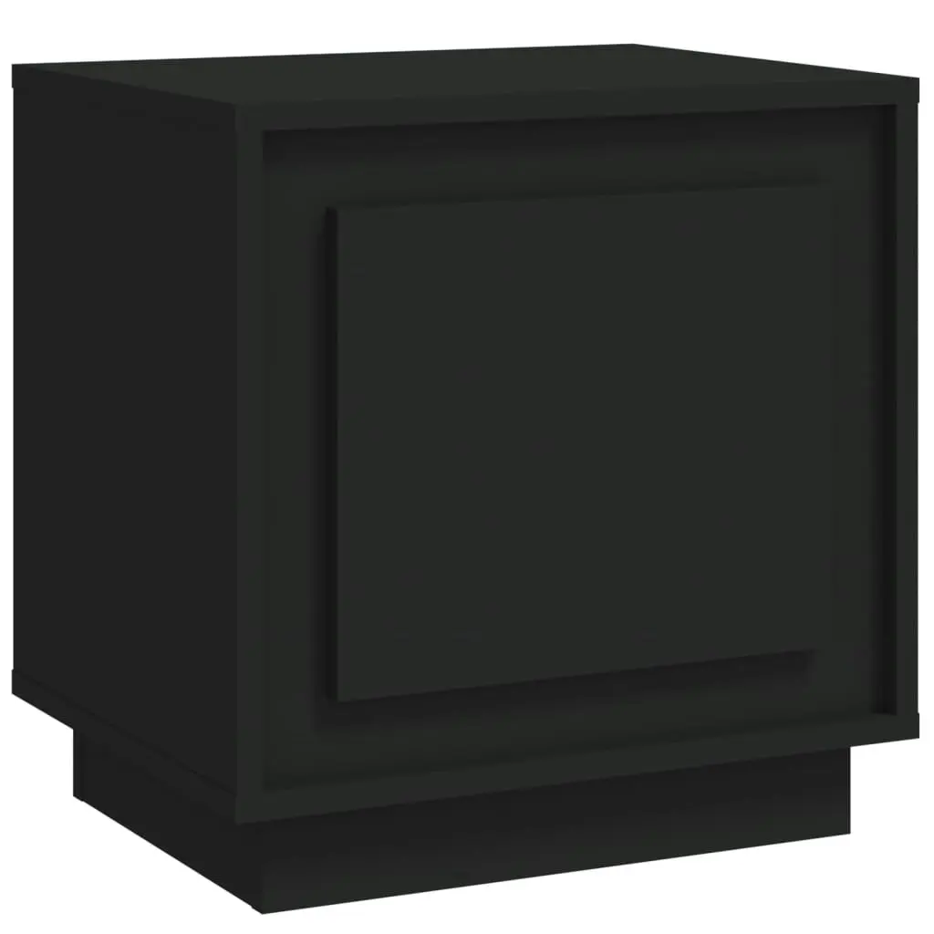 Bedside Cabinet Black 44x35x45 cm Engineered Wood 819838