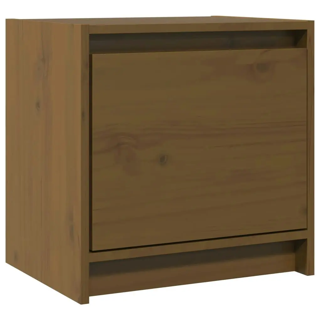 Bedside Cabinet Honey Brown 40x30.5x40 cm Solid Pinewood 808119