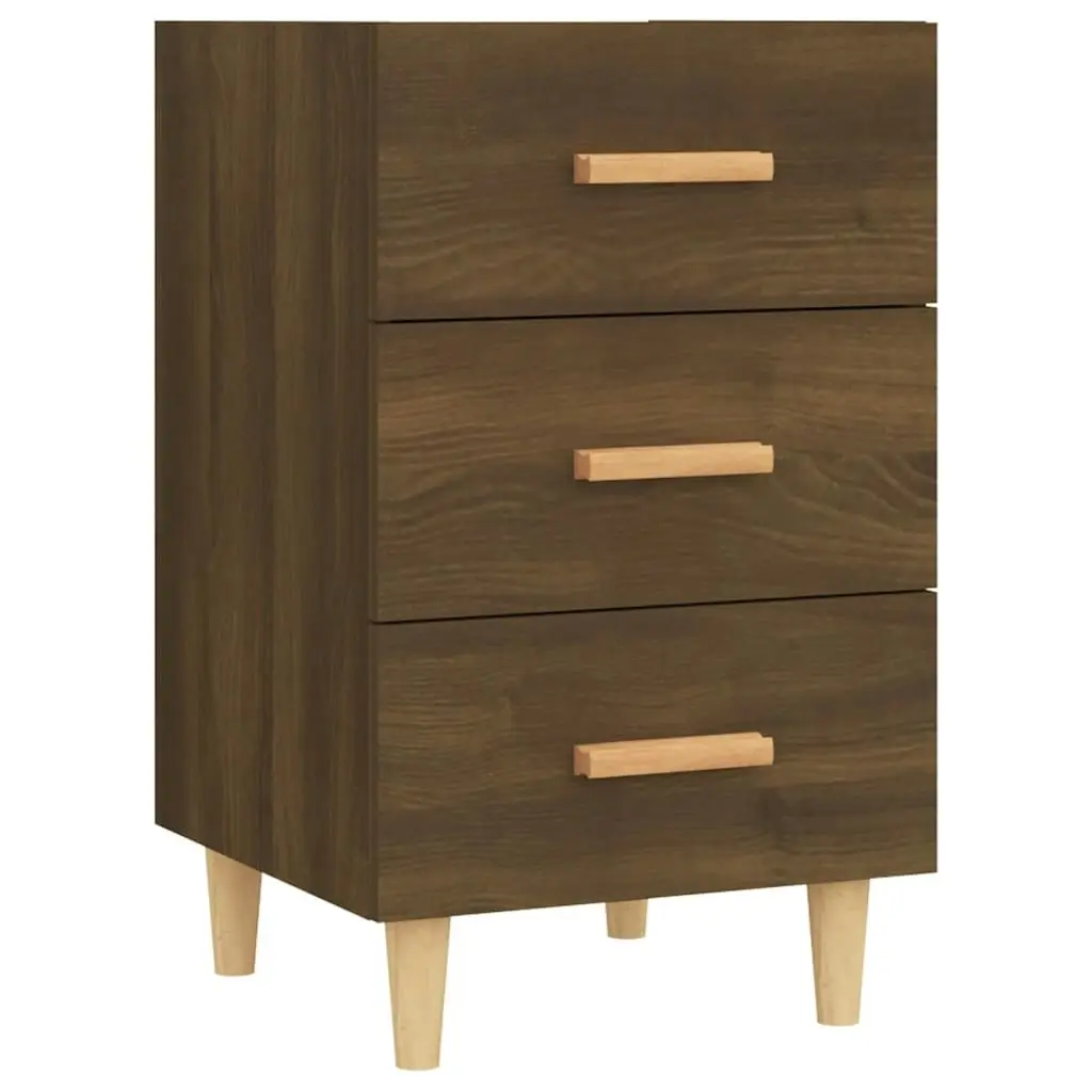 Bedside Cabinet Brown Oak 40x40x66 cm Engineered Wood 817323