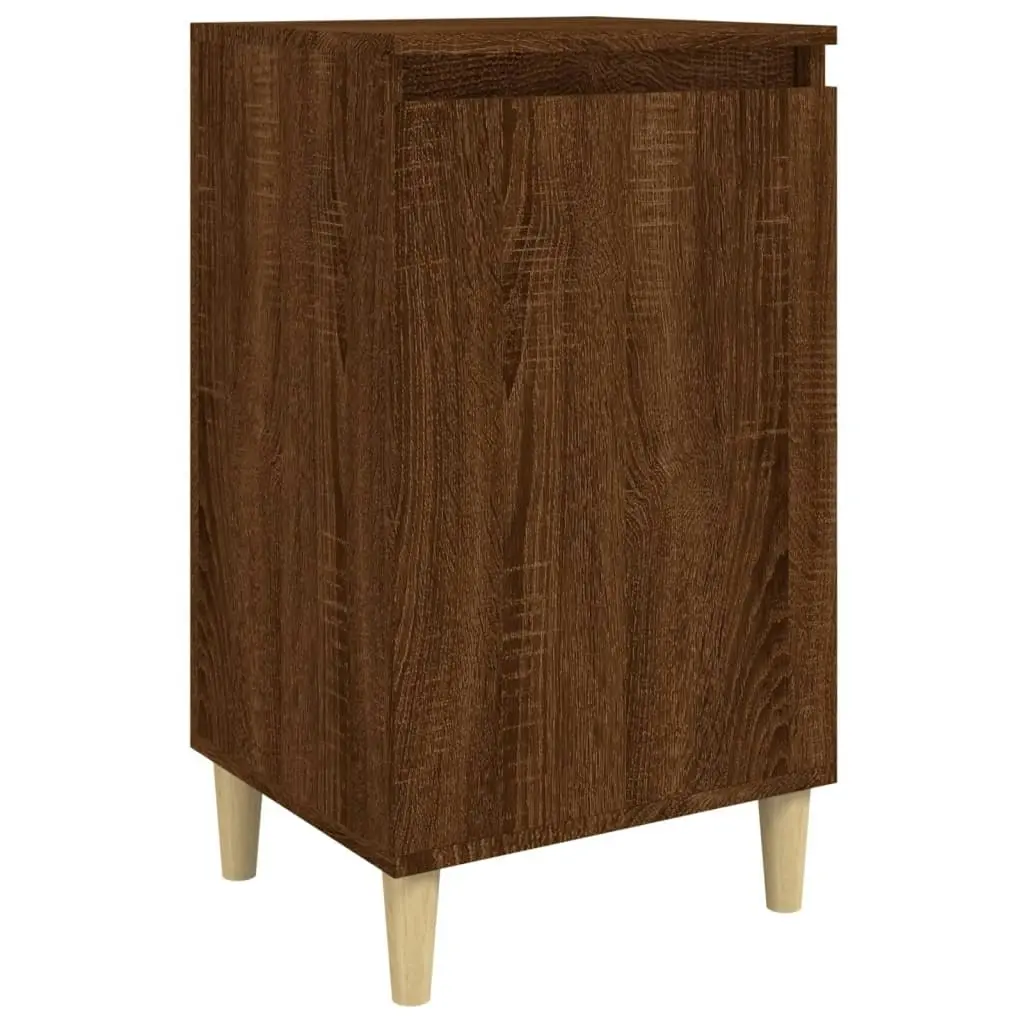 Bedside Cabinet Brown Oak 40x35x70 cm Engineered Wood 819642